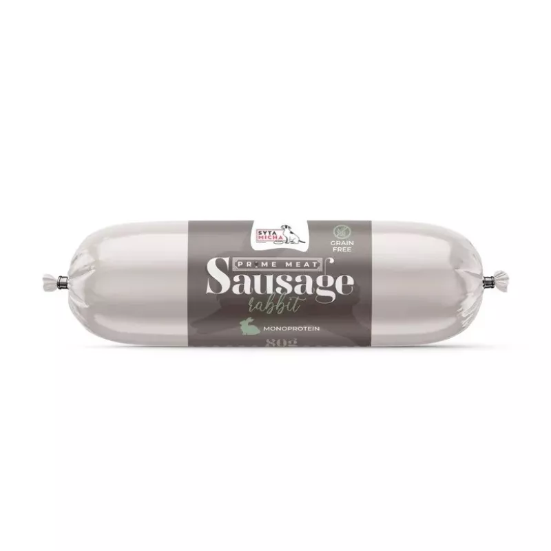 SYTA MICHA Prime Meat Sausage Rabbit – šunų skanėstas – 80 g