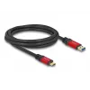 USB kabelis DeLOCK 80618 10 Gbps Type-A į Type-C 2m Raudonas Metalinis