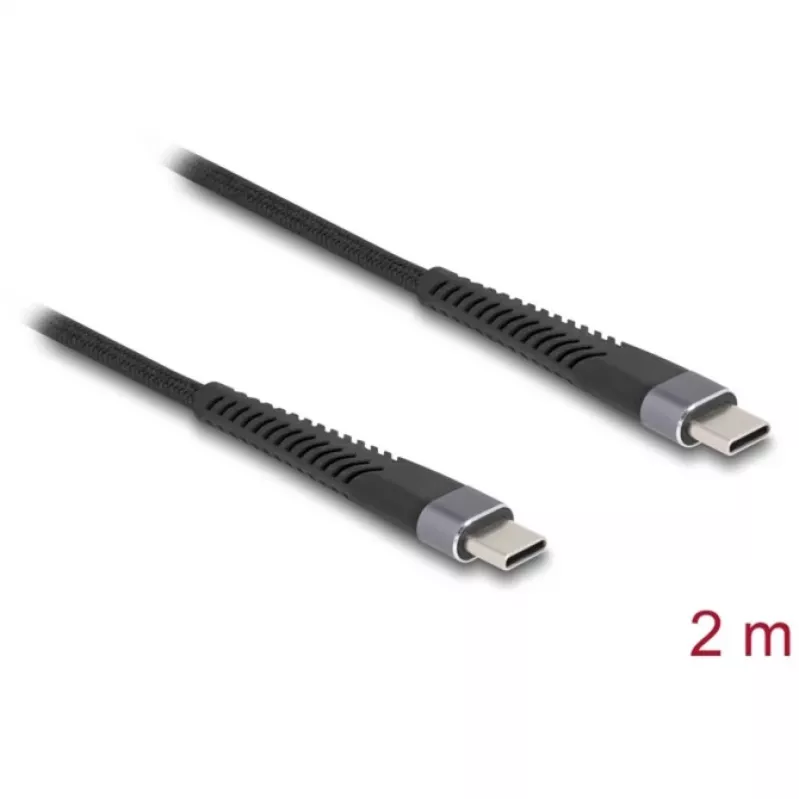 DeLOCK USB laidas USB 2.0 2m USB C juodas 81125