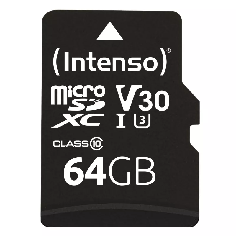 Atminties kortelė Intenso 64GB MicroSDXC UHS-I Class 10 3433490