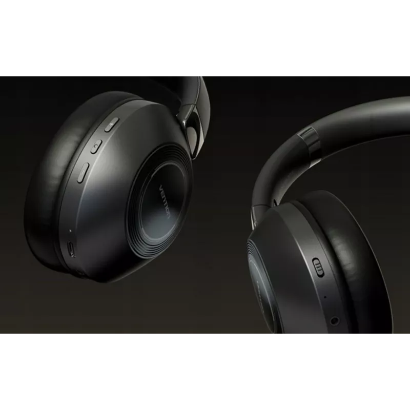 Ausinės Vention NBBB0 SoundMate S11 — belaidės Bluetooth 5.3 ausinės su ausies kabliuku, įkrovimo dėklas 400 mAh, iki 20 val., juodos