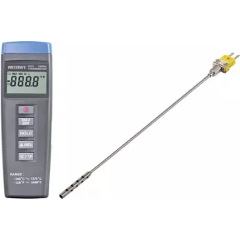 VOLTCRAFT K101 + TP 201 temperatūros matavimo prietaisas -200 iki +1370 °C Tipo K zondas