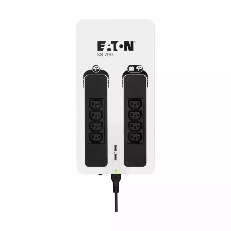 Eaton 3S700I nepertraukiamo maitinimo šaltinis (UPS) Atsarginis (Offline) 0.7 kVA 420 W 8 kintamosios srovės lizdai