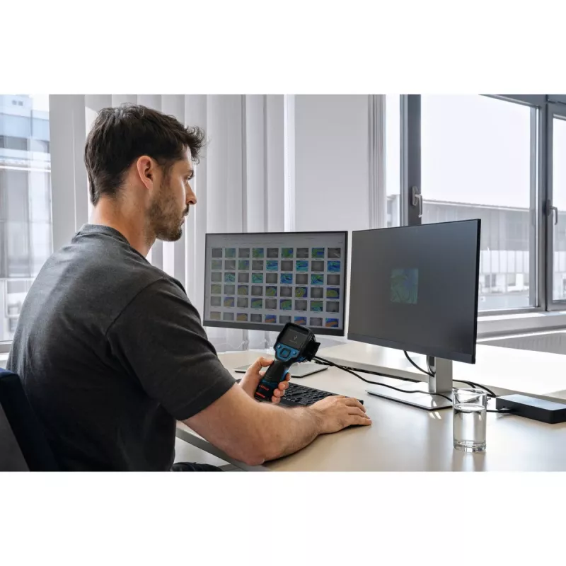 belaidė šiluminė kamera GTC 12V-450-13 Professional, šilumos detektorius Mėlyna/juoda, be akumuliatoriaus ir įkroviklio, įrankių krepšyje