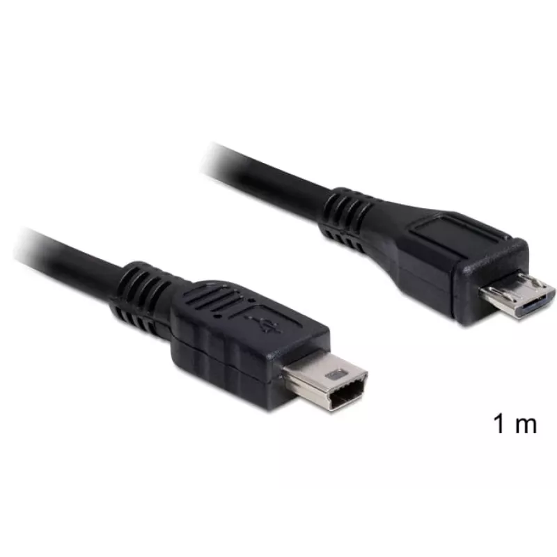 USB laidas DeLOCK 83177 1m Micro-USB B Mini-USB B juodas