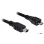 USB laidas DeLOCK 83177 1m Micro-USB B Mini-USB B juodas