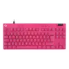 Žaidimų klaviatūra Logitech G 920-013249 USB AZERTY prancūziška rožinė be skaitmenų dalies