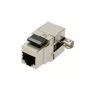 Keystone lizdas Extralink CAT6 STP RJ45, moteriškas, plieno spalvos, 1 vnt.