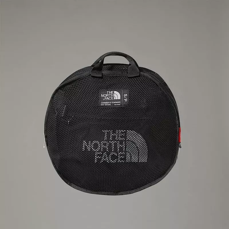 Duffel bag The North Face Base Camp S — 50 l, nailonas/poliesteris, juoda/balta