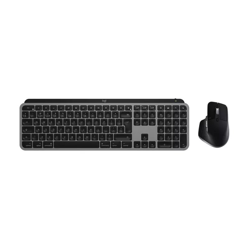 Logitech MX Keys S Combo for Mac, belaidis, DE išdėstymo klaviatūros ir pelės rinkinys, optimizuotas macOS mygtukams ir funkcijoms