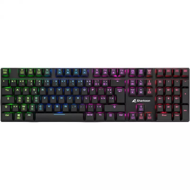 PureWriter RGB, Gaming Keyboard juoda, FR išdėstymas, Kailh Choc Low Profile Blue