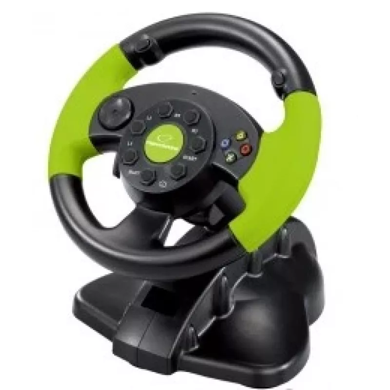 Laidinis žaidimų valdiklis ESPERANZA EG104, skirtas PlayStation 3 ir Xbox 360, juodos/žalios spalvos