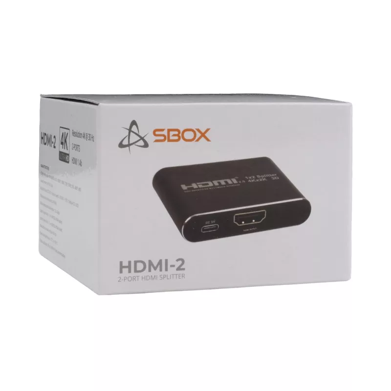 Sbox HDMI-2 HDMI skirstytuvas 1x2 4K@30 Hz