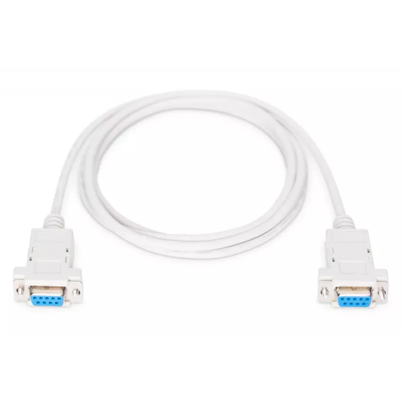 Assmann Zero-Modem jungiamasis kabelis. D-Sub9 F/F. 1,8 m. užfiksuojamais gaubtais. smėlio spalvos (AK-610100-018-E)
