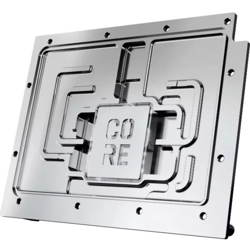 GPU vandens blokas „Alphacool Core GeForce RTX 5080 ARGB“ su galine plokšte