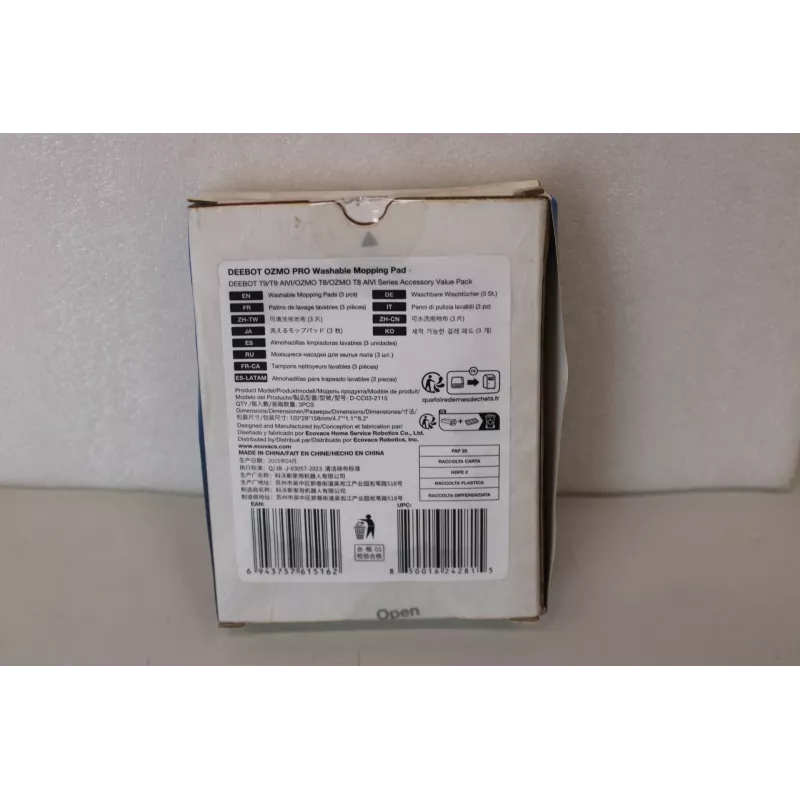 Ecovacs D-CC03-2115SO plaunamos šluostės pagalvėlės, 3 vnt., pažeista pakuotė