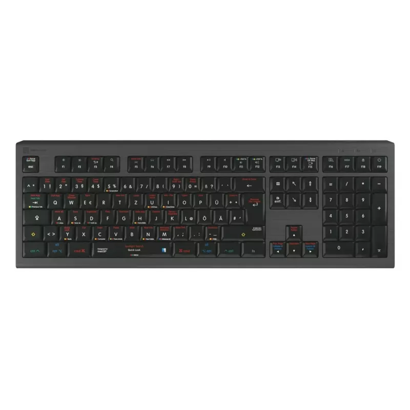 Logickeyboard LKB-OSX-A2M-DE klaviatūra USB QWERTZ vokiška juoda (LKB-OSX-A2M-DE)