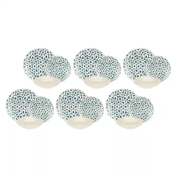Pietų servizas 6 asmenims Rose&Tulipani R18420TA18 Sea Stones dizainas, 18 dalių