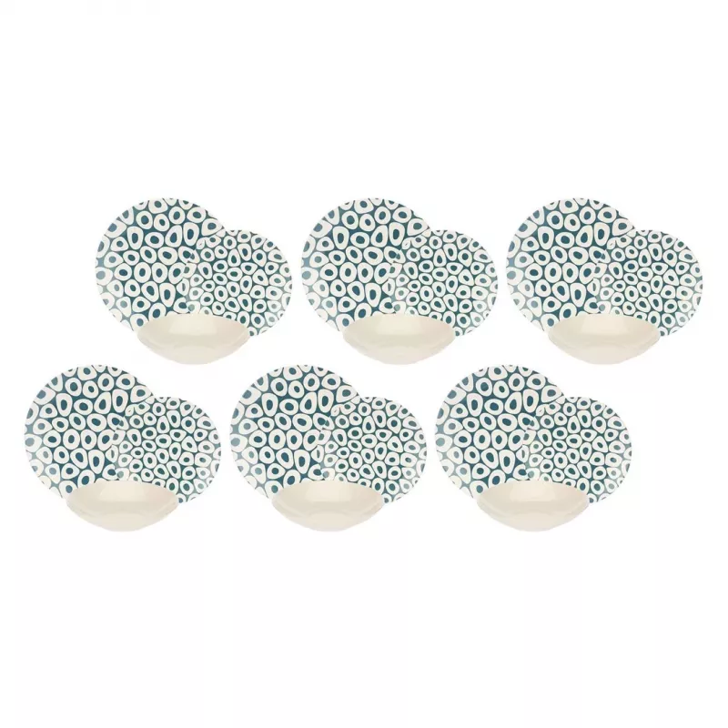 Pietų servizas 6 asmenims Rose&Tulipani R18420TA18 Sea Stones dizainas, 18 dalių
