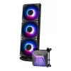 Vandens aušintuvas MSI MAG Coreliquid A15 360 — 3x 120 mm ventiliatoriai, radiatorius 394 x 120 x 27 mm, siurblys 5V, RGB, palaiko LGA 1851