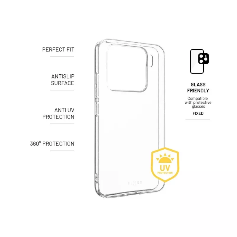 Fixed Story AntiUV | Užpakalinis dangtelis | Xiaomi | 15 | TPU | Skaidrus