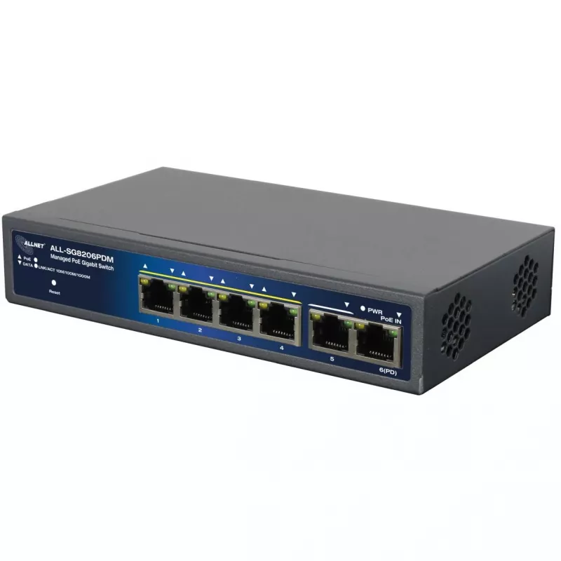 PoE komutatorius ALLNET ALL-SG8206PDM 6 prievadų 802.3af/at