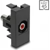 DeLOCK Easy 45 lizdas 2 x RCA juoda raudona moteriška