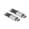 USB laidas DeLOCK 85926 USB 3.2 Gen 2 0,22 m USB C juoda sidabrinė