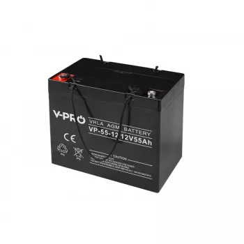 Baterija VIPER VPRO 12V 55Ah (sandari AGM) modelis 22725 atsarginiam maitinimui ir UPS sistemoms