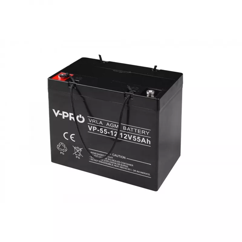 Baterija VIPER VPRO 12V 55Ah (sandari AGM) modelis 22725 atsarginiam maitinimui ir UPS sistemoms