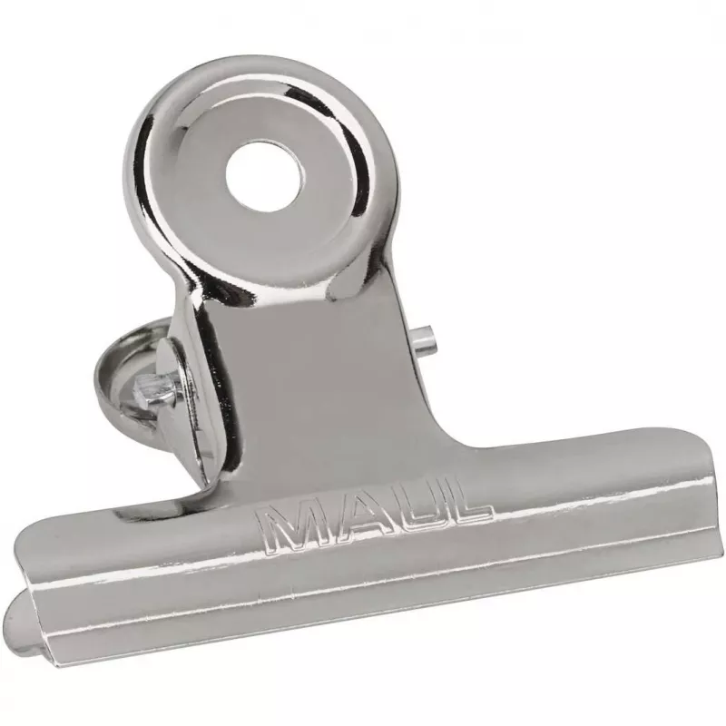 MAUL metalinis raštų segtukas, spalva: nikelis, plotis: 50 mm, suspaudimo plotis: 20 mm, savitarnos pakuotė (21750-96)