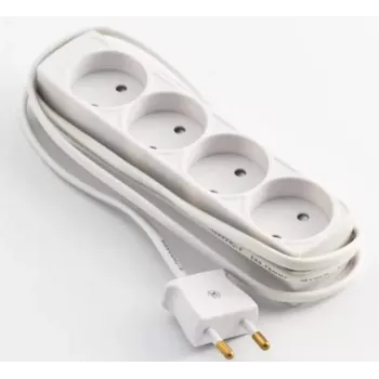 Microconnect GRUELU4H015 maitinimo ilgintuvas 1,5 m 4 AC lizdų vidaus patalpoms baltas
