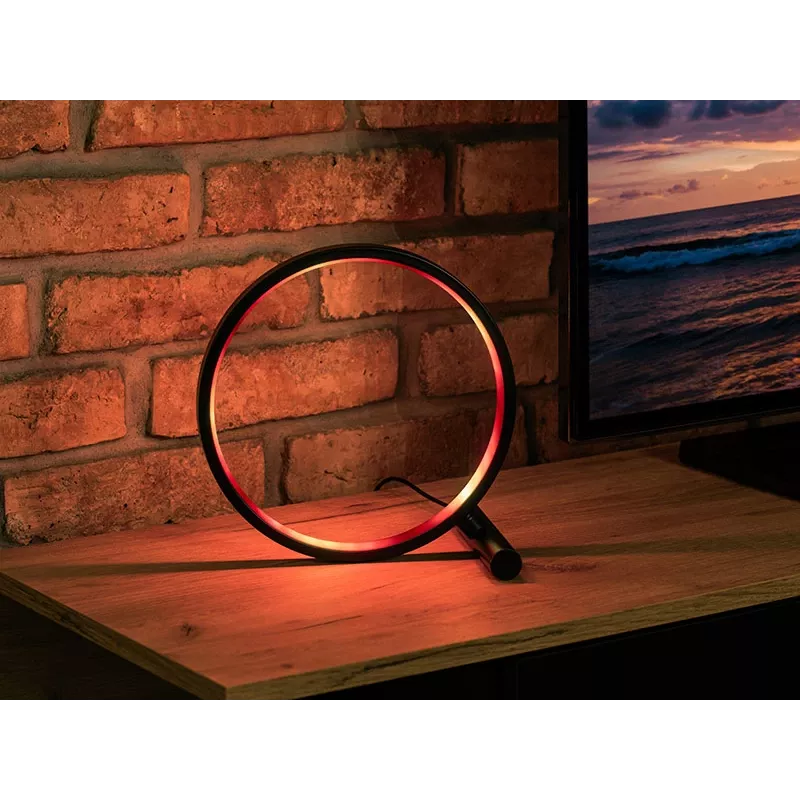 Stalinė lempa TRACER Ambience Smart Circle LED RGB — dekoratyvus išmanusis LED apskritimas