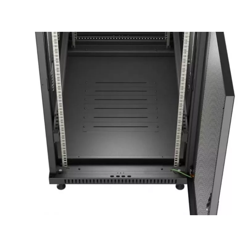 19 colių stovo spinta LANBERG FF01-6022-23B, 22U, 600×1000 mm, juoda, perforuotos durys
