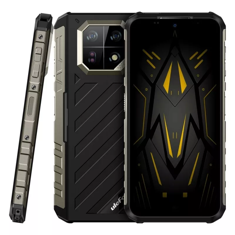 Tvirtas išmanusis telefonas UleFone Armor 22 — 8GB RAM, 128GB atminties, juodos spalvos
