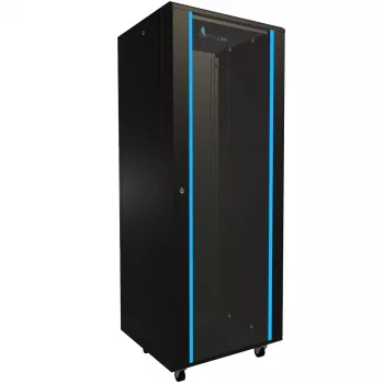 Laisvai stovinti spinta Extralink Montuojama spinta 32U 600x600 Juoda