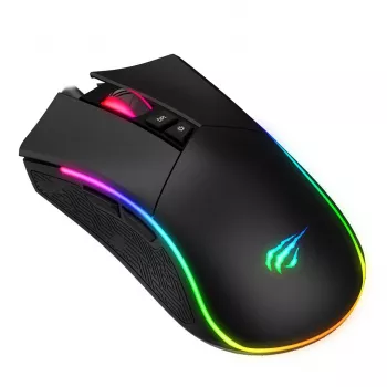 Havit MS1001S - optinė kairiarankė/ dešiniarankė žaidimų pelė, USB tipo A, juoda-pilka