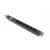 Lanberg PDU-05F-0200-BK maitinimo paskirstymo įrenginys (PDU) 5 kintamosios srovės lizdai 1U juodas