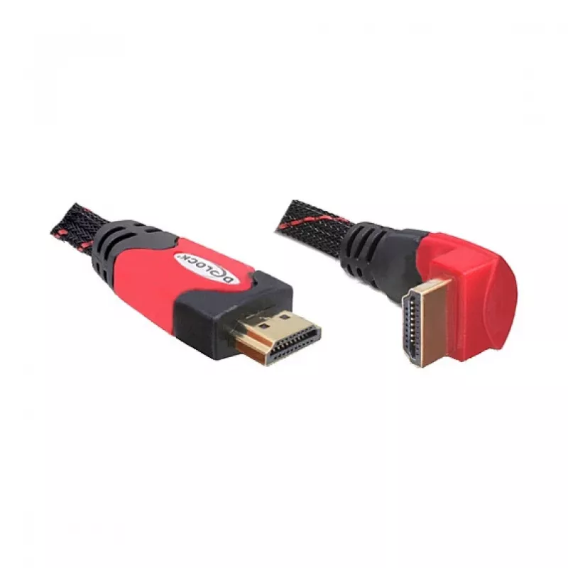 DELOCK kabelis HDMI A-A kištukas/kištukas kampuotas 2m