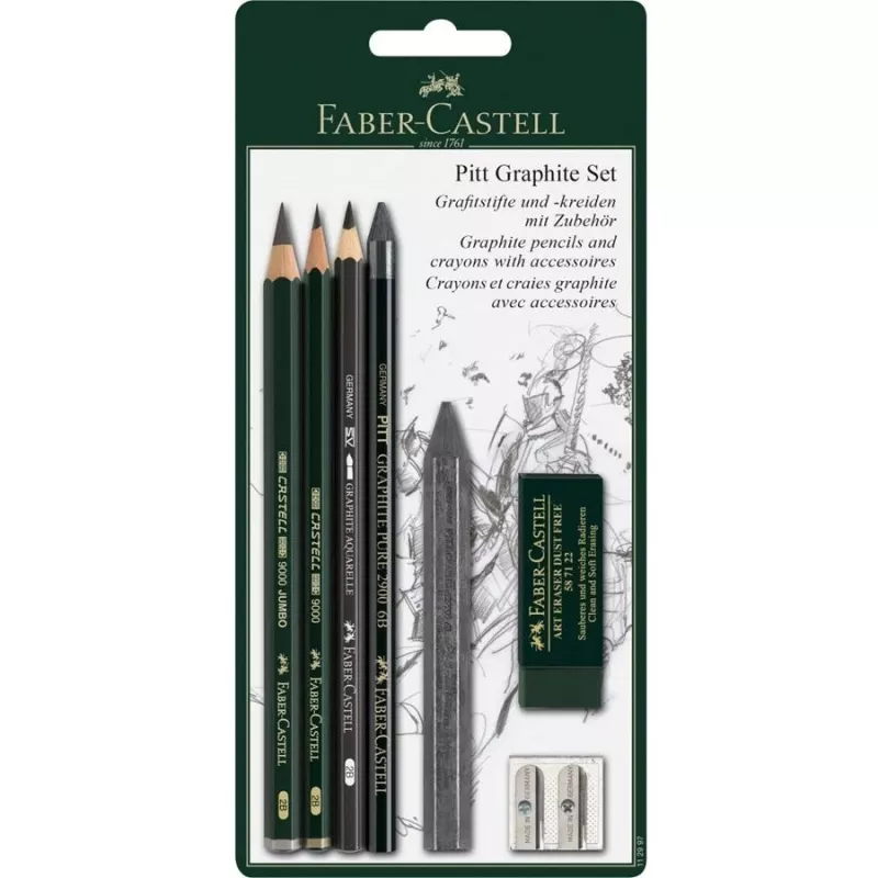 Grafito pieštukas Faber-Castell 112997 Multi 7 vnt. Juoda Žalia Pilka