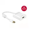 DeLock Mini DisplayPort 1.2 > HDMI (ST-BU) adapteris, baltas, 4K