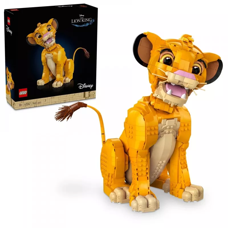 LEGO Disney Jaunasis Simba iš Liūto karaliaus kolekcinė gyvūno figūrėlė konstravimo rinkinys modelio rinkinys suaugusiems namų ar biuro dekorui nostalgiška dovanų idėja