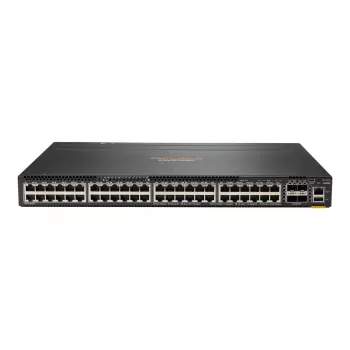 HPE - Aruba 6300M - Switch - L3 - valdomas - 48 x 10/100/1000 (1 PoE+) + 4 x 1 Gigabit / 10 Gigabit / 25 Gigabit / 50 Gigabit SFP56 (Uplink / Stacking) Priekyje ir šone į galą