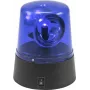 LED mini policijos švyturėlis EUROLITE 50603660 mėlynas — USB įkraunamas, maitinamas baterijomis, kompaktiškas įspėjamasis švyturys