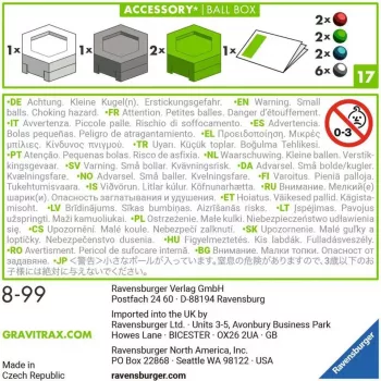 Priedų žaislas Ravensburger GraviTrax Ball Box daugiaspalvis