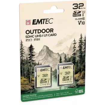 “Emtec 32GB UHS-I U1 V10 Outdoor” SD kortelė ECMSD32GHCU1ORP