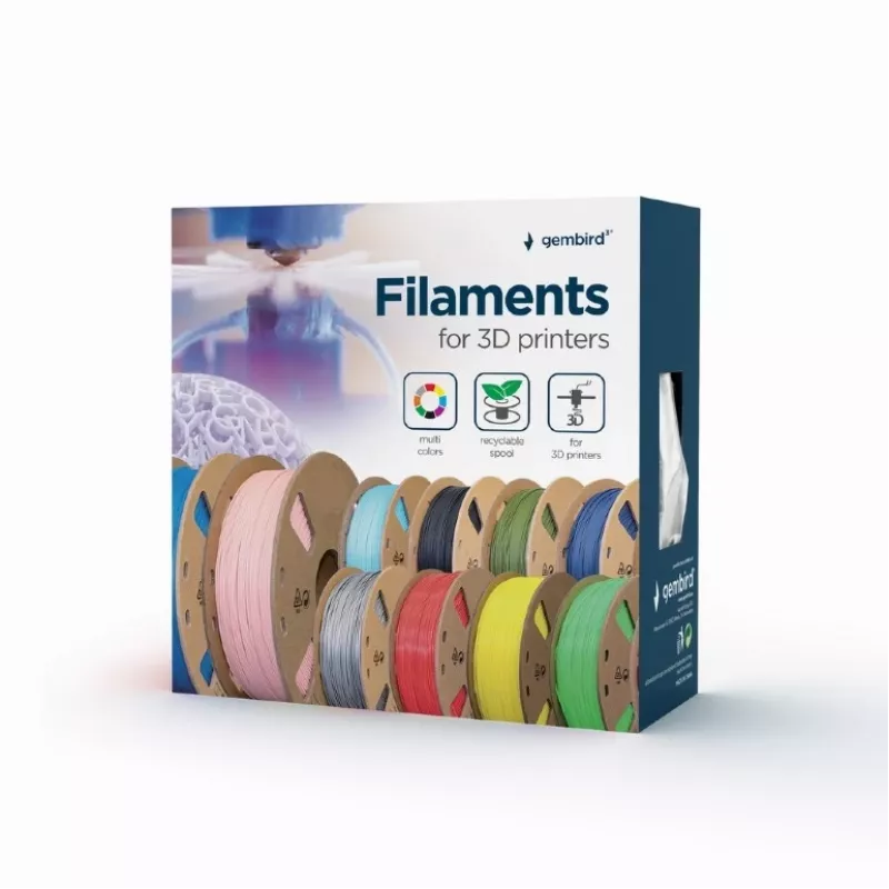 3D spausdinimo medžiaga Gembird 3DP-PLA-01-MTSG Pilka 1 kg 1,75 mm