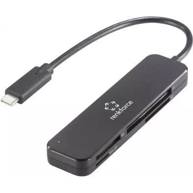 RF-PCR-230 USB kortelių skaitytuvas išmaniajam telefonui / planšetiniam kompiuteriui, juodas (RF-5151024)
