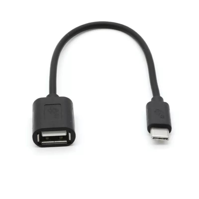 TB kabelis OTG USB AF – USB C 15 cm juodas (AKTBXKU4PAC015B)