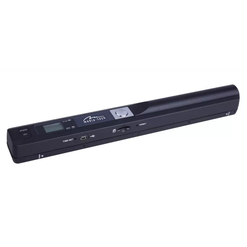 Rašiklio skaitytuvas MEDIA-TECH MT4090, juodas, LED ekranas, USB 2.0, „MicroSD“, AAA baterija
